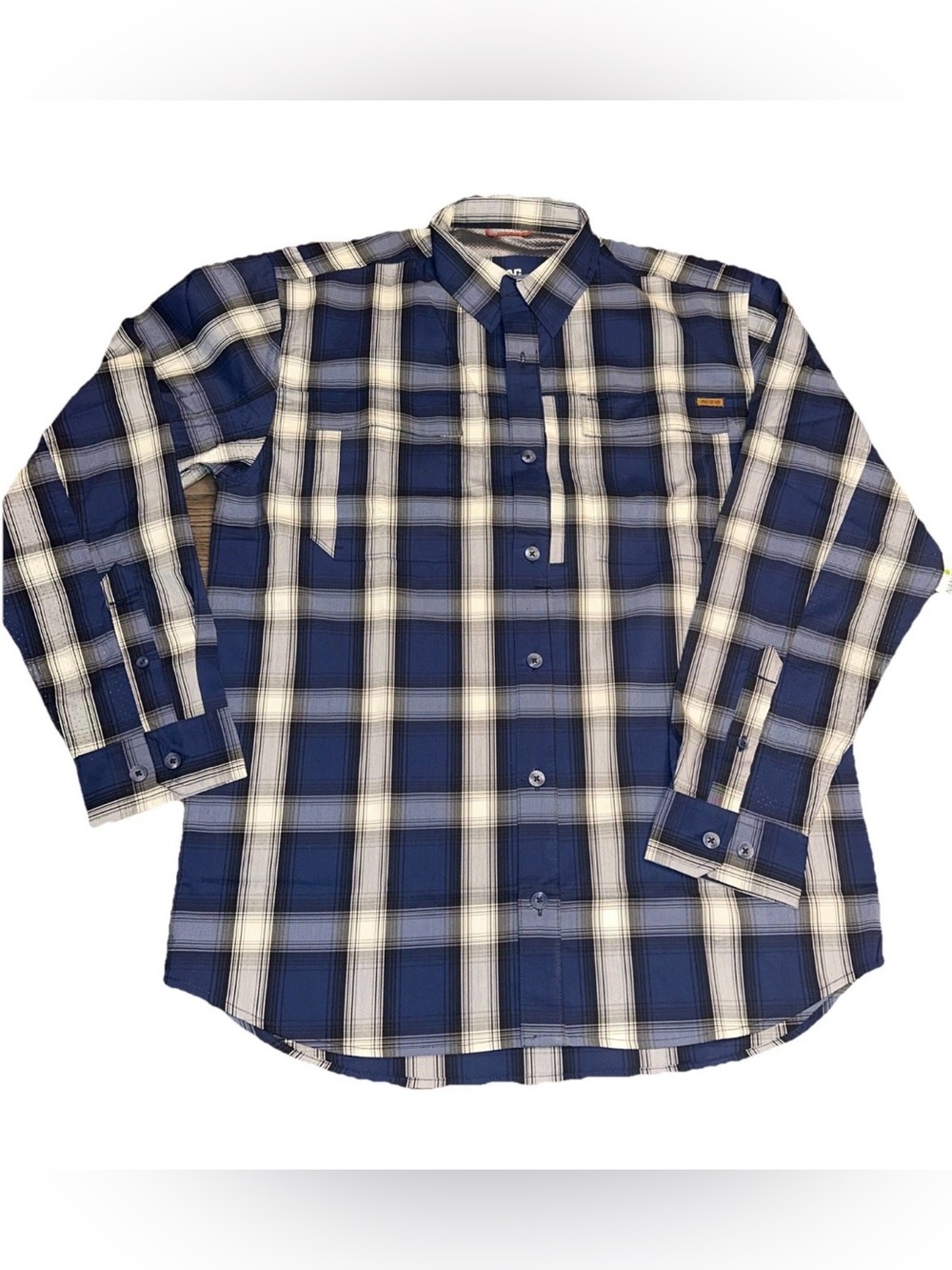 AG Gear Shirt Mens Sz Medium Haybaler Blue Black Plaid Long Sleeve NEW W Tags
